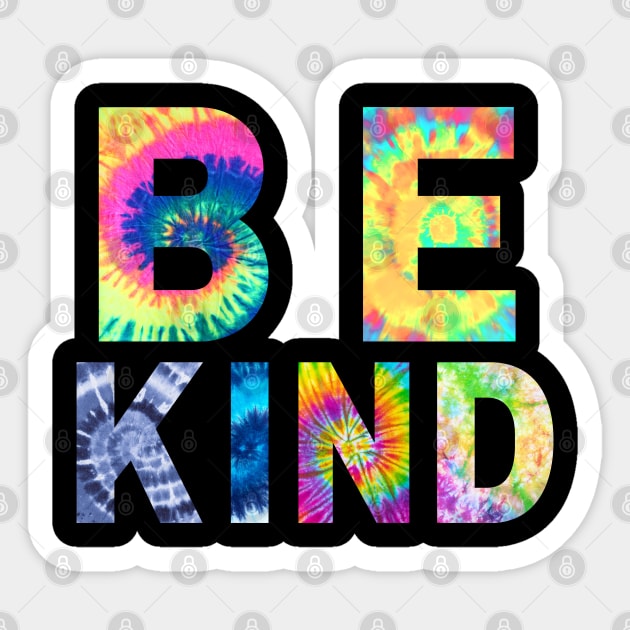 be kind tie dye Sticker by Gunung Rinjani